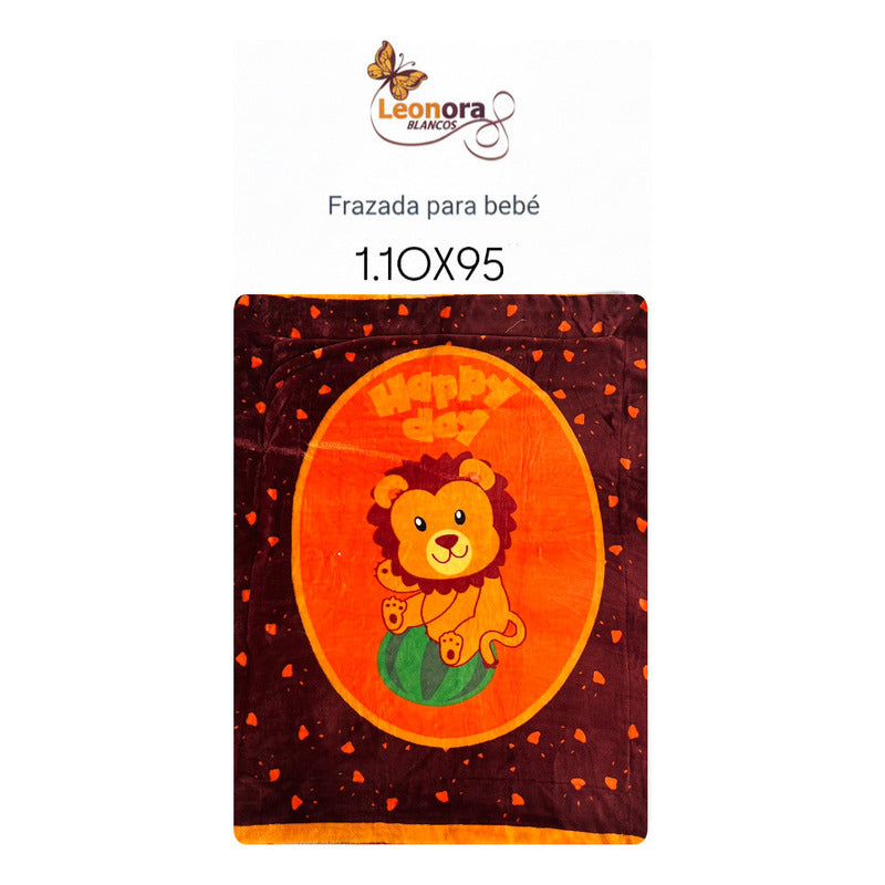 Cunero Leonora Tipo Borrega Calientito -bebé Tamaño Classic León Naranja Naranja