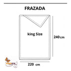 Frazada Térmica Leonora King Size Extra Suave- Micro Grabada Cuadros Gris Gris