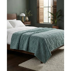 Cobertor Providencia Jacquard Ovejita Super Calientita Triangulos Verde 880 G Turquesa