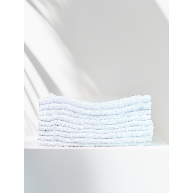 Toalla 100% Algodón Calidad Premium Super Absorbente Pack Blanco Facial