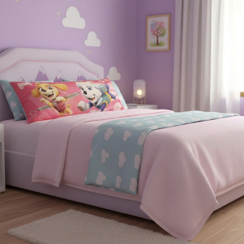 Almohada Providencia Super Jumbo  Paw Patrol Skye Y Everest Rosa Claro