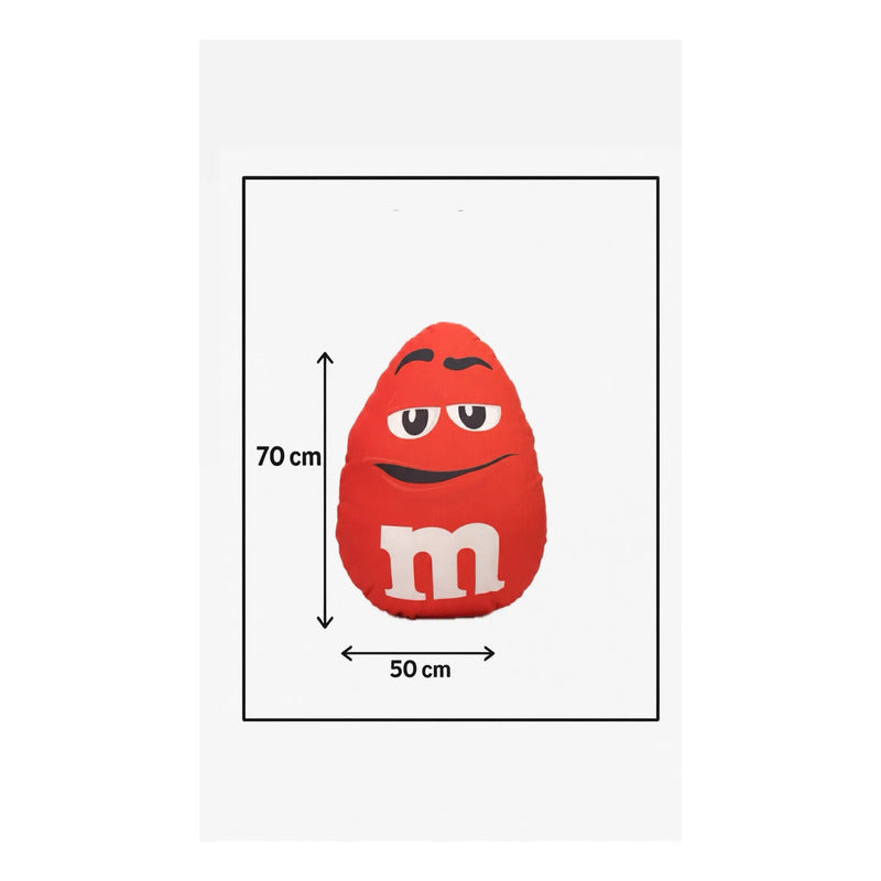 Almohada Providencia M&m's Rojo Super Suave Y Esponjoso Rojo