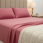 Juego De Sábanas Térmicas Polar Algodón Leonora Matrimonial Rosa Chicle Rosa Algodon