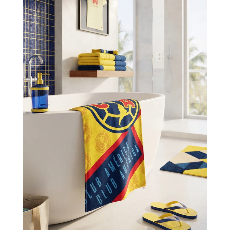 Toalla Providencia Club America Alta Absorción 100% Algodón Amarillo Club America
