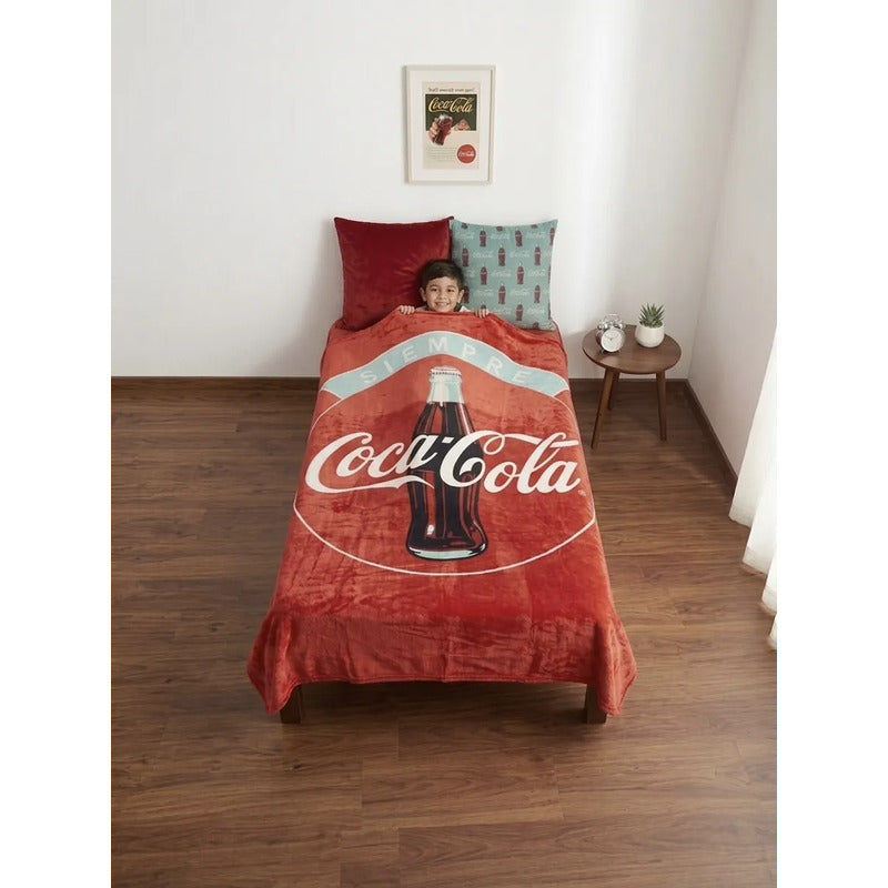 Frazada Matrimonial Providencia Siempre Coca Cola Suave Siempre Coca Cola 700 G Rojo