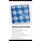 Juego De Sabanas Franela Mariol 100% Algodón Matrimonial Azul Acero Cuadro Flor Azul