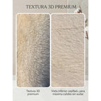 Cobertor Frazada Matrimonial Textura Durazno Lisa Calientita Beige Lisa 700 G Beige