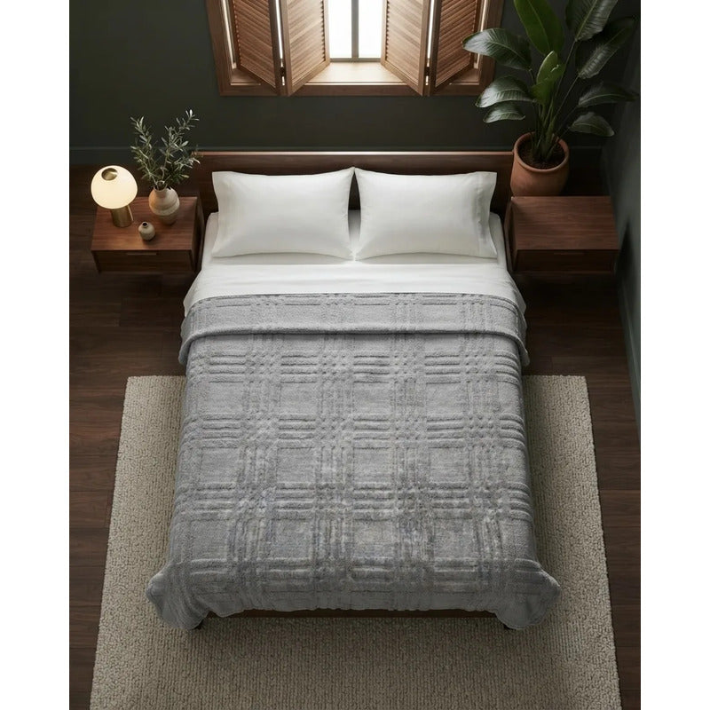Cobertor Providencia Jacquard Ovejita Super Calientita Gris Fajilla 880 G Gris