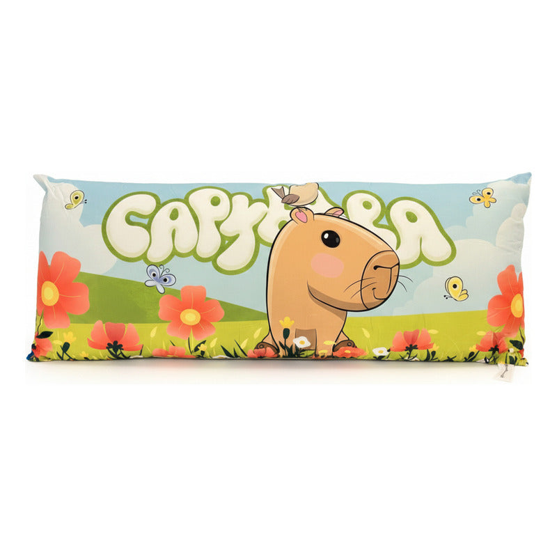 Almohada Providencia Super Jumbo Capybaras Azul Claro