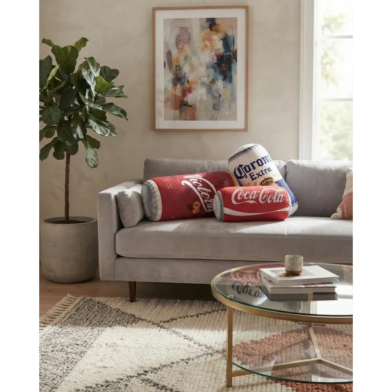 Almohada Providencia Pack De Latas: Corona, Victoria Y Coca Rojo