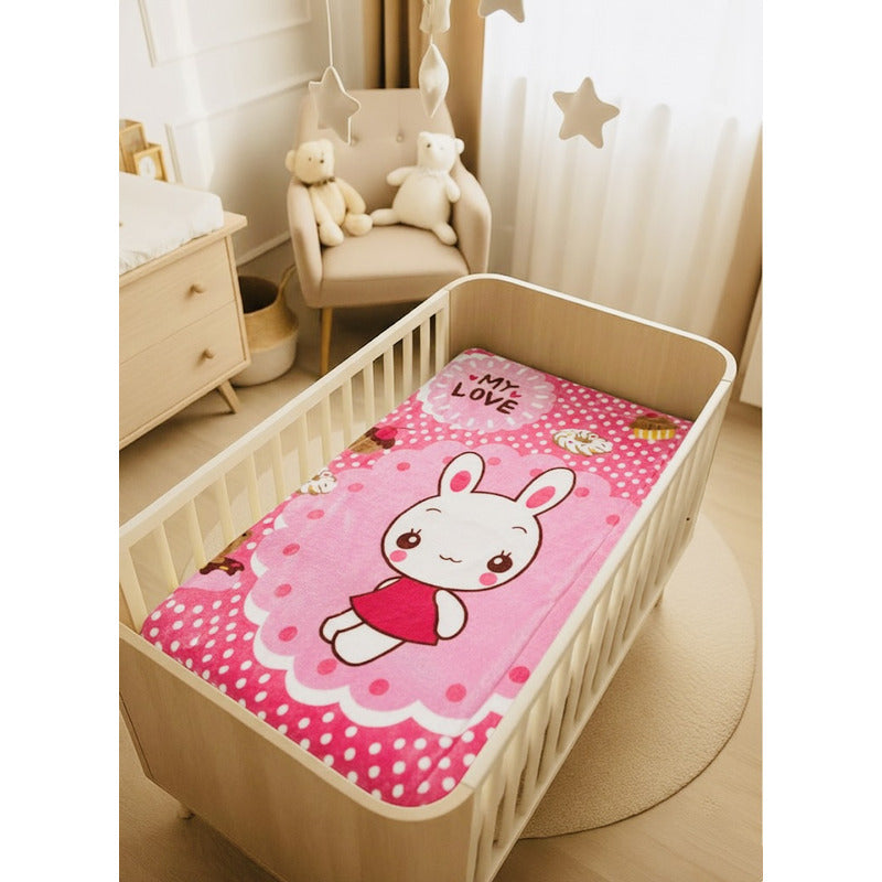 Cunero Baby Plus Leonora Para Bebe Térmico Y Super Suavecito Coneja My Love Rosa