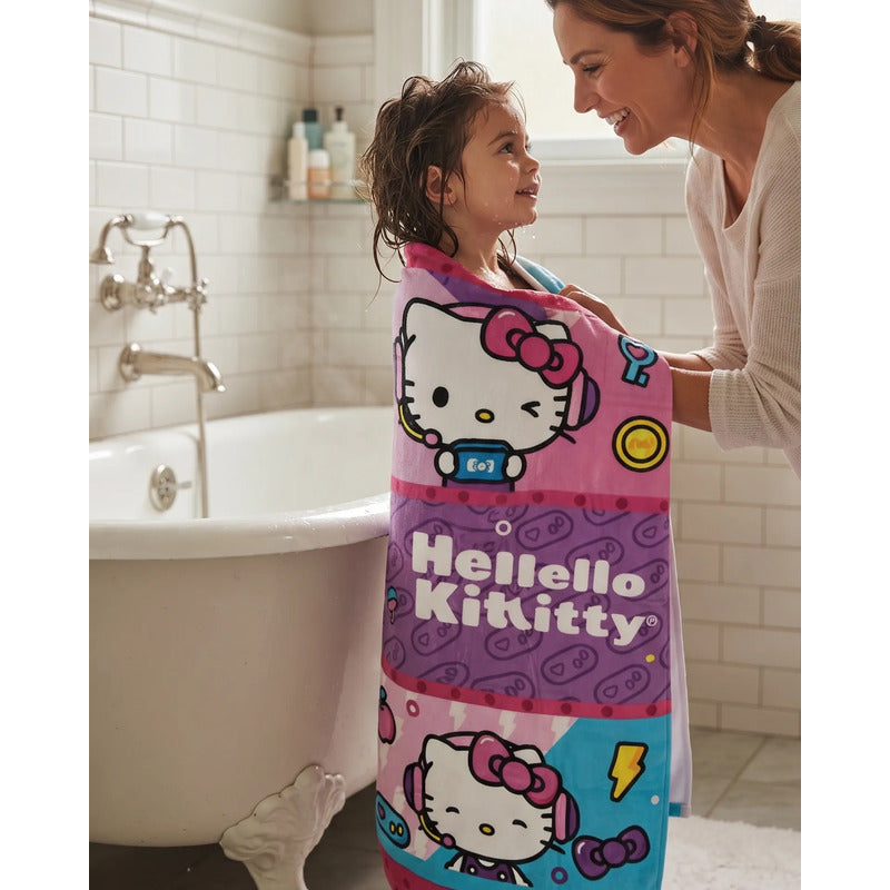 Toalla Providencia Hello Kitty Alta Absorción 100% Algodón Rosa Hello Kitty