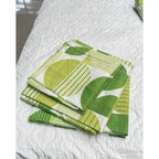 Juego De Sabana Matrimonial 100% Algodón Suaves Y Frescas Verde Lima Circular Verde