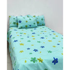 Juego De Sabanas Franela Mariol 100% Algodón King Size Turquesa Bloom Turquesa