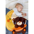Cunero Baby Plus Leonora Para Bebe Térmico Y Super Suavecito Osito Y Luna Azul Azul Oscuro
