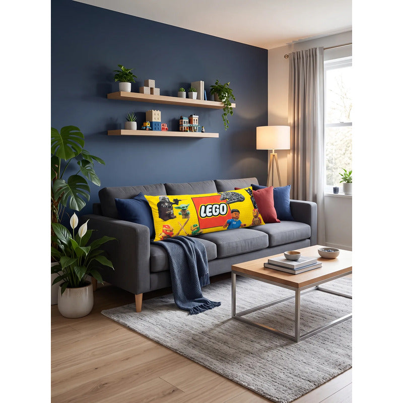Almohada Jumbo Providencia Doble Vista Lego Azul / Amarillo Amarillo
