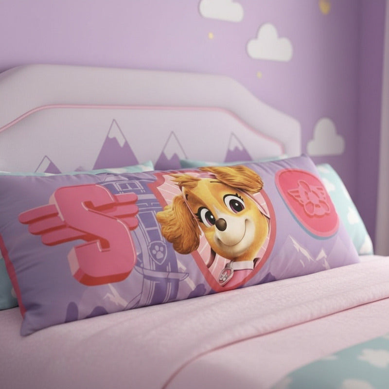 Almohada Providencia Super Jumbo  Paw Patrol Skye Y Everest Rosa Claro