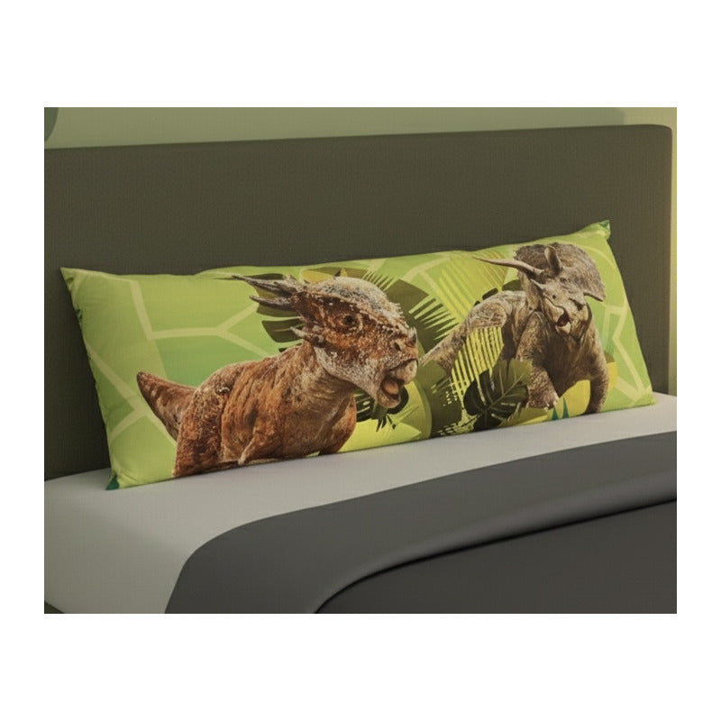 Almohada Providencia Super Jumbo Jurassic Roarrr Verde Musgo