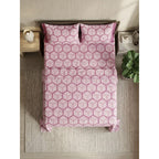 Juego Sabanas Matrimonial Amacener 100% Algodón Cajón Alto Rosa Chicle Rombo Rosado