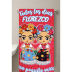 Toalla De Mano Microfibra Leonora. Set De 6 Toallas 110x60cm Rosa Par De Fridas