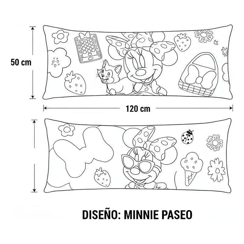 Almohada Providencia Super Jumbo Minnie Love Rosa Claro