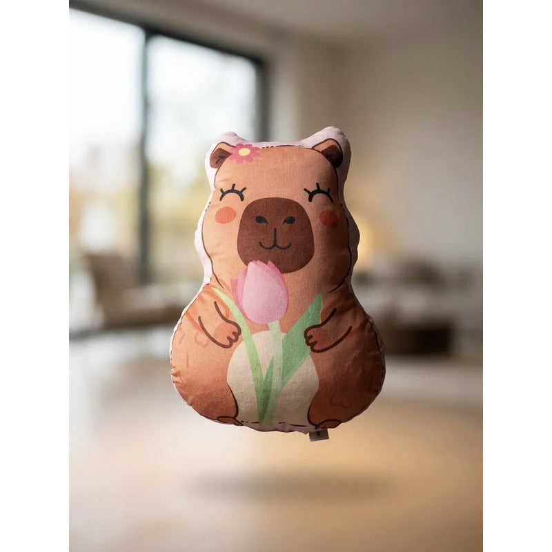 Almohada Suave Decorativa Colección Especial- Capibara Chocolate