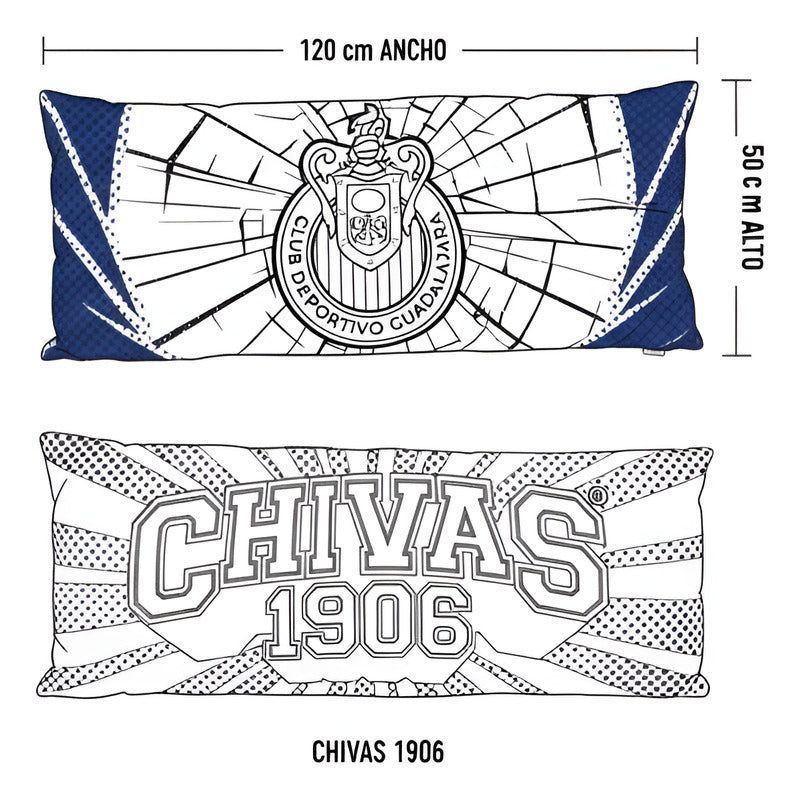 Almohada Providencia Super Jumbo Chivas Emblema Rojo