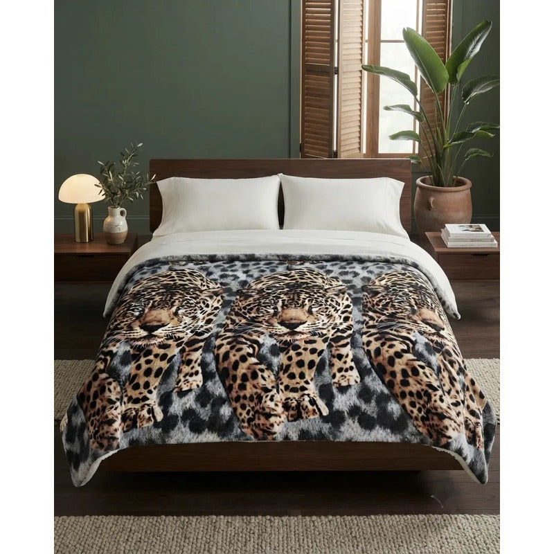 Cobertor Borrega Amanecer | Matrimonial, Suave Y Acolchado Cmg2l Marrón Oscuro