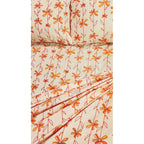 Juego De Sabanas Franela Mariol 100% Algodón Matrimonial Naranja Claro Cempasuchil