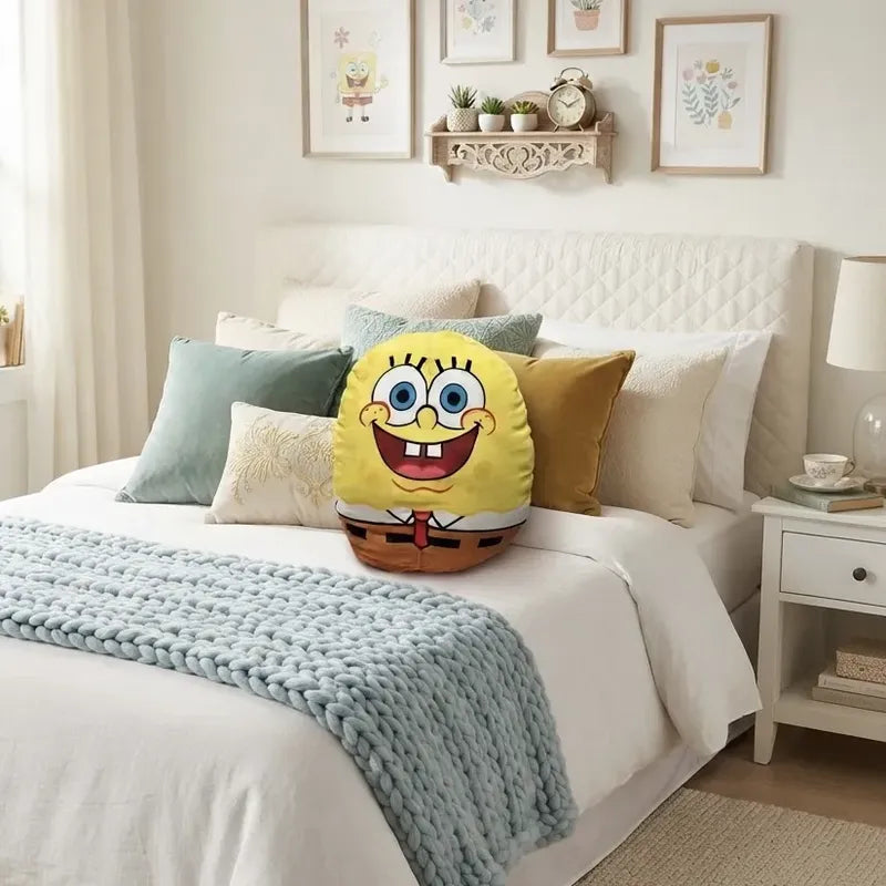 Almohada Providencia Abrazable De Bob Esponja Super Suave Amarillo
