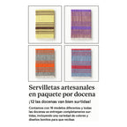 Docena Servilletas Artesanales 70x60 Cm Ideal Para El Hogar Blanco Servilletas Artesanales