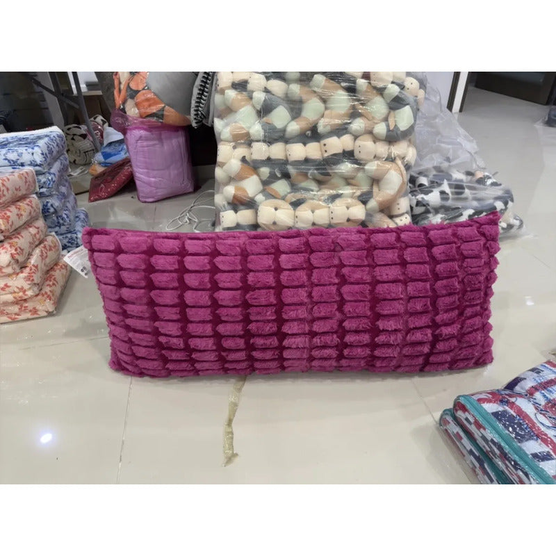 Almohada Providencia Super Jumbo Piel Jacquard Suave Fucsia