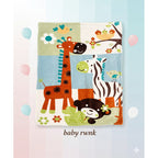 Cunero Baby Clasic Leonora De Bebé Térmico Y Super Suavecito Animales En Primavera Agua
