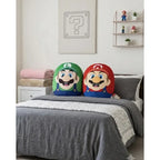 Almohada Providencia Abrazable Pack Mario Bros Y Luigi Suave Azul Marino