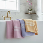 Toalla De Medio Baño 100% Algodón Super Absorbente Dreams Rosa Colección 1
