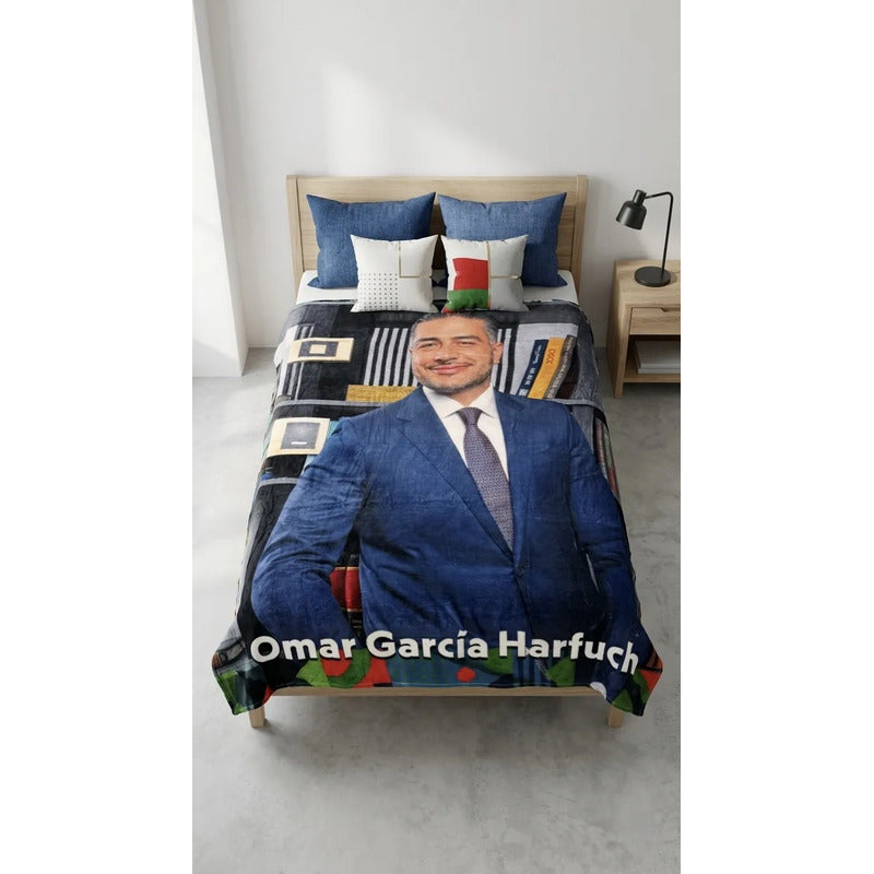 Frazada Matrimonial Providencia Omar Gracia Harfuch Suave Omar Garcia Harfuch 700 G Azul