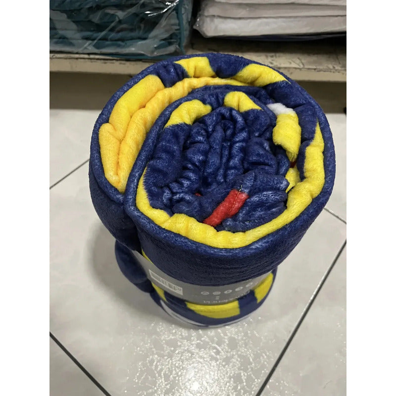 Frazada Providencia De Equipos Matrimonial Super Calientita América Escudo Azul Acero