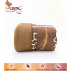 Cobertor Borrega Amanecer | Matrimonial, Suave Y Acolchado Terra Floral Marrón Claro
