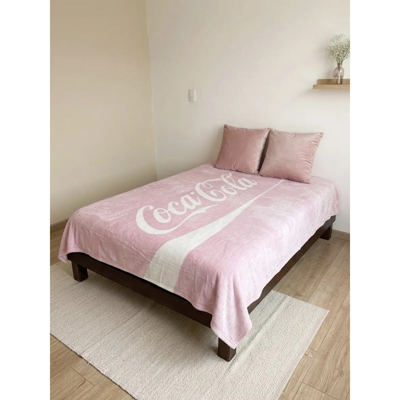 Frazada Matrimonial Providencia Clasic Coca Cola Suave Coca Cola Clasic 700 G Rosa Claro