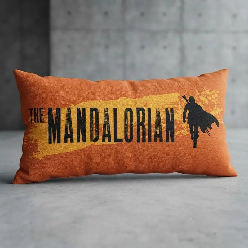 Almohada Providencia Super Jumbo The Mandalorian Doble Vista Naranja