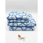 Juego Sabanas Matrimonial Amacener 100% Algodón Cajón Alto Azul Acero Rombo Azul