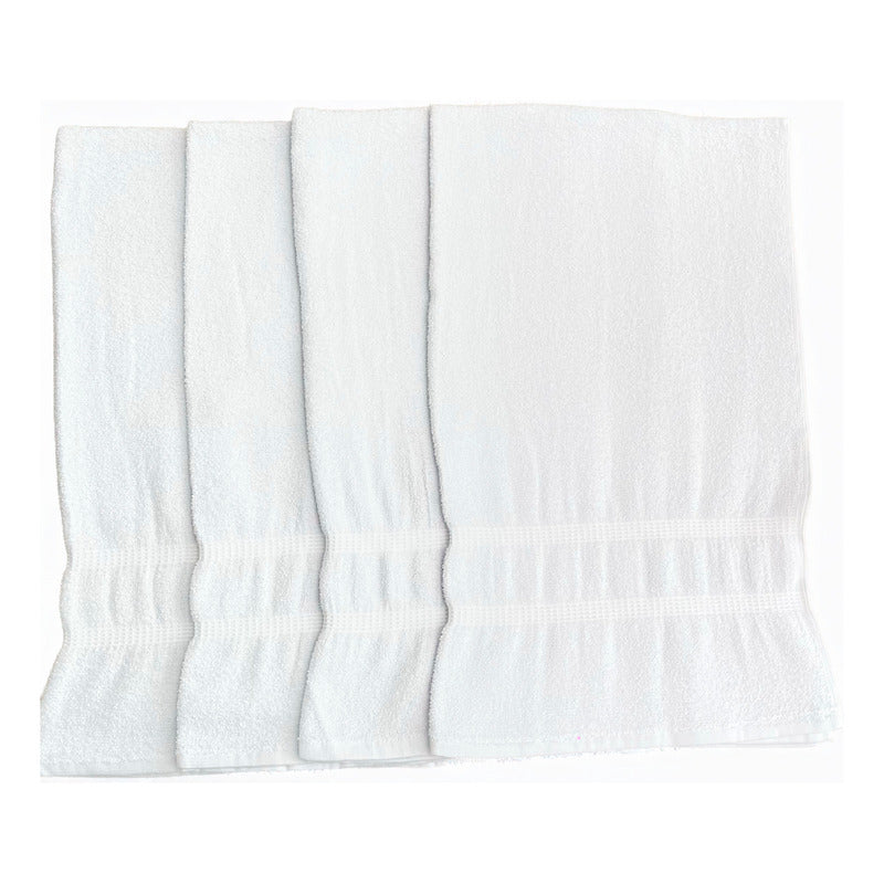 Toallas Blancas De Alta Densidad 100% Algodón Super Suave Blanco Bocho