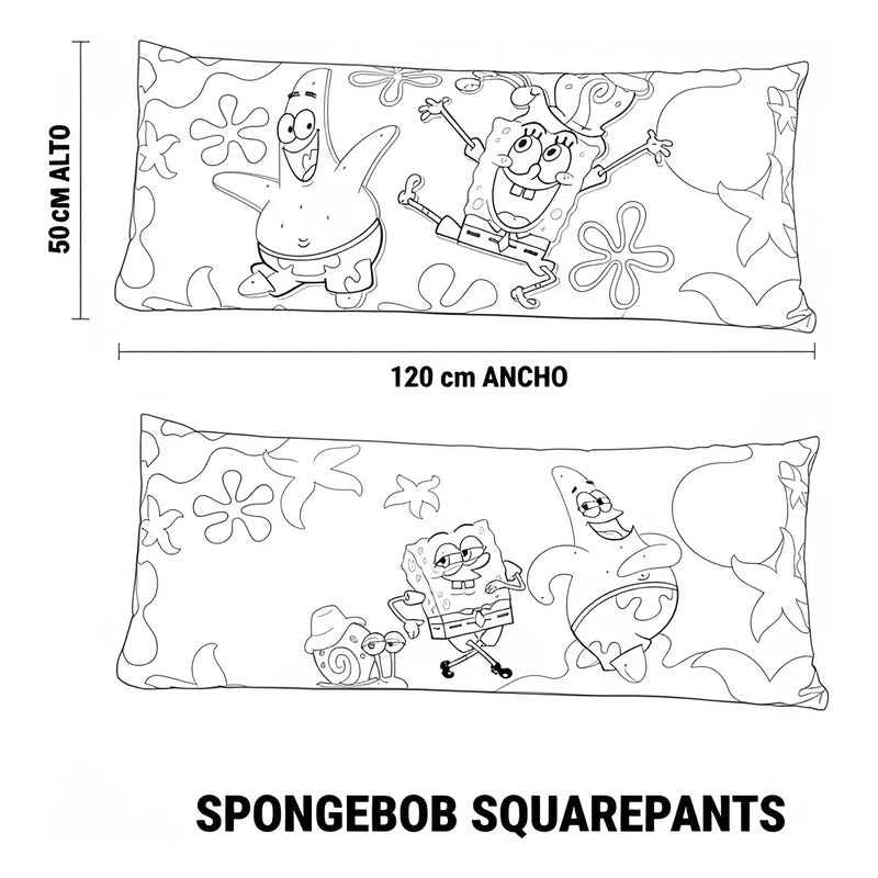 Almohada Providencia Súper Jumbo Bob Esponja Amigos Rosa Chicle