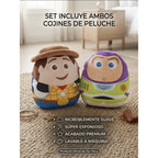 Almohada Providencia Abrazable Pack Buzz Lightyear Y Woody Verde Claro