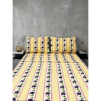 Juego De Sabana Matrimonial 100% Algodón Suaves Y Frescas Amarillo Pétalo Pop Amarilla