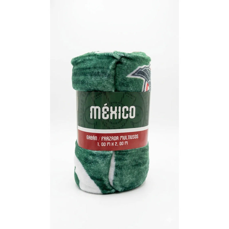 Gaban / Poncho Providencia De La Selección Mexicana Verde Gaban Tipo Frazada Del Mexico 1m X 2m