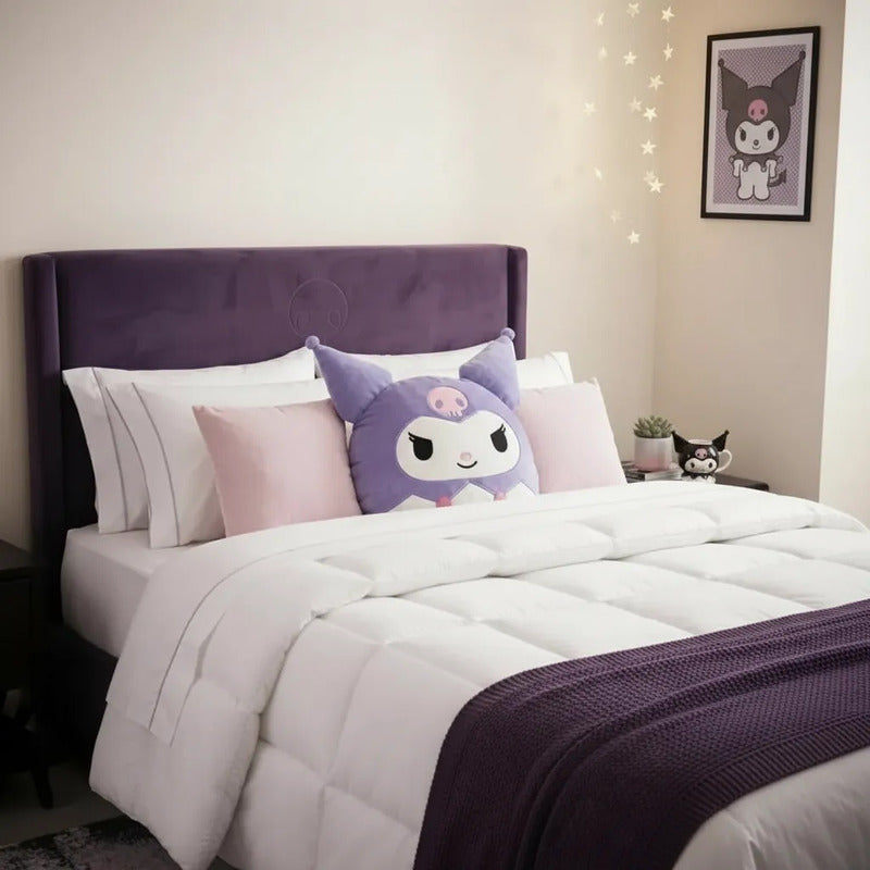 Almohada Providencia Abrazable De Kuromi Super Suave Lila