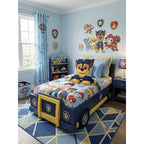 Almohada Providencia Decorativa Feliz De Paw Patrol / Ryder Azul