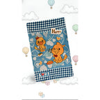 Cunero Baby Plus Leonora Para Bebe Térmico Y Super Suavecito Patos Y Pesca Azul Acero