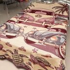 Colcha De Hilo Jacquard Leonora Premium Matrimonial Amplia Terracota Ban Vino